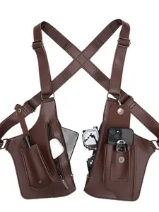 Anti-Theft Unisex Adjustable Shoulder Bag Premium Leather with Hidden Storage for Phones Hunting & Outdoor Gear Versatile Use for Cycling Hiking