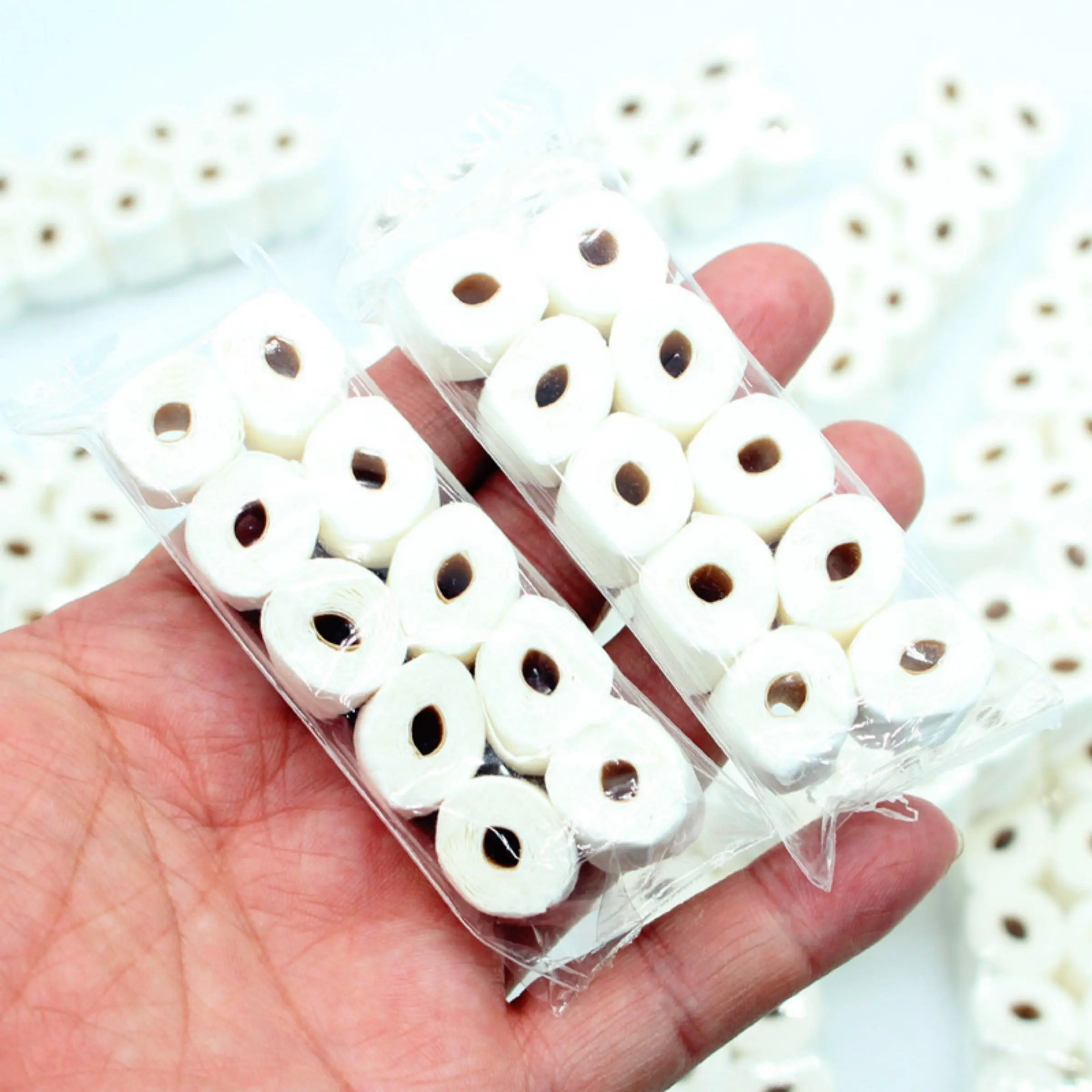 10pcs 1:12 Scale Miniature Tissue Roll Model | Realistic Toilet Paper Decor | Dollhouse Bathroom/Kitchen Accessory | DIY Tiny Home Interior Ornament | Non-Functional Decorative Miniature | Miniature Scene | Miniature Set