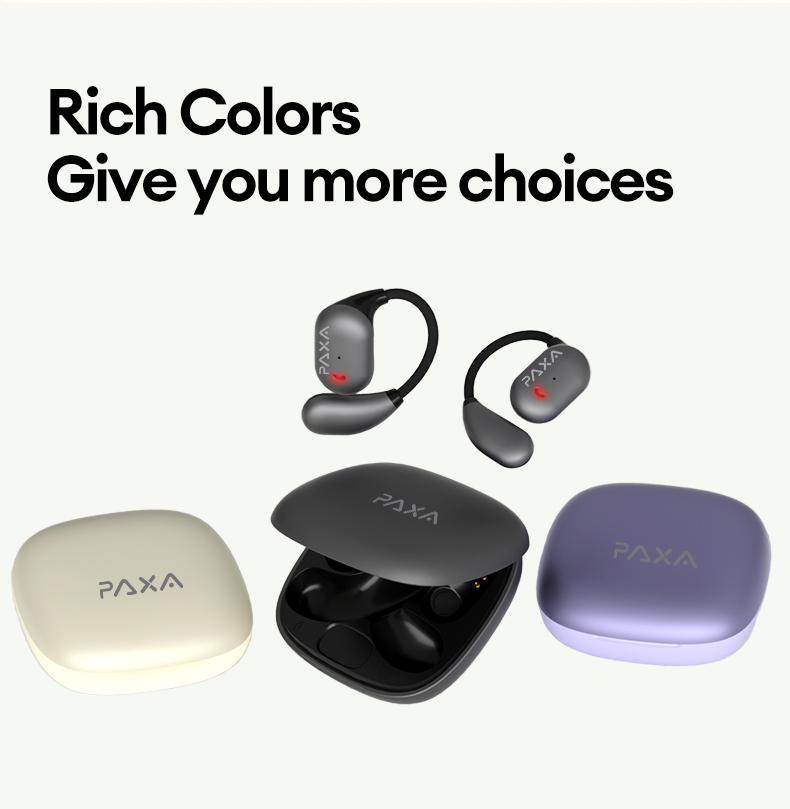 PAXA KC-10 Wireless Headphones with bluetooth 6.0 OWS Waterproof Sport Headsets Noise Reduction Headphones With Mic Earbuds Audio Electronic