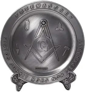 Masonic Decorative Pewter Plate