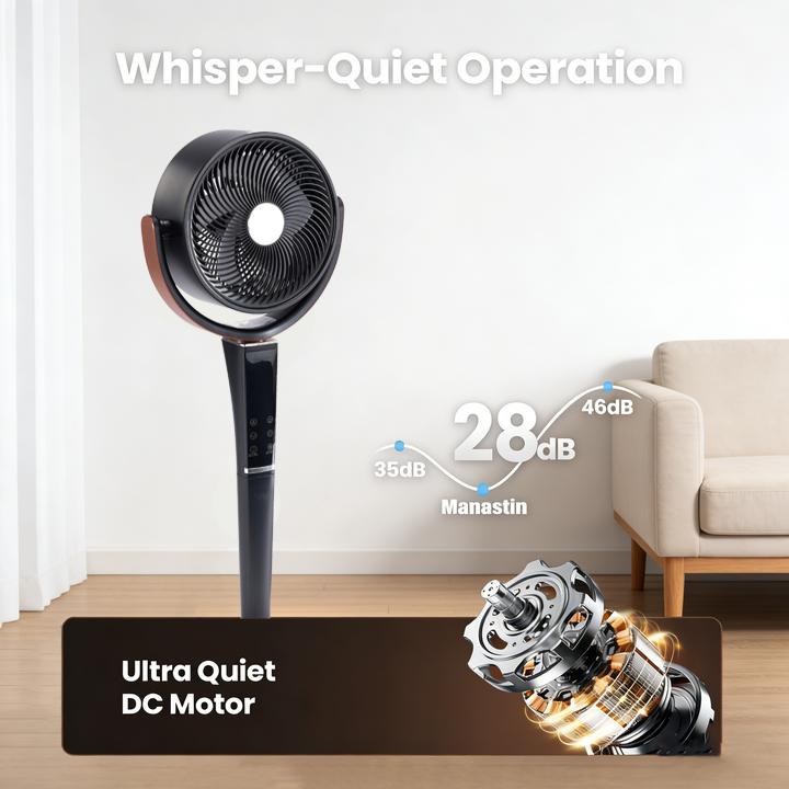 Fan for Bedroom, 120° Oscillating Standing Fans, Quiet Floor Fan with DC Motor, 100ft Pedestal Fans for Room, 16 Speeds, 4 modes, 30dB,, 37-45" Adjustable Height, 12H Timer,With ambient lighting Fan for Bedroom, 120° Oscillating Standing Fans, Quiet Floor Fan with DC Motor, 100ft Pedestal Fans for Room, 16 Speeds, 4 modes, 30dB,, 37-45" Adjustable Height, 12H Timer,With ambient lighting