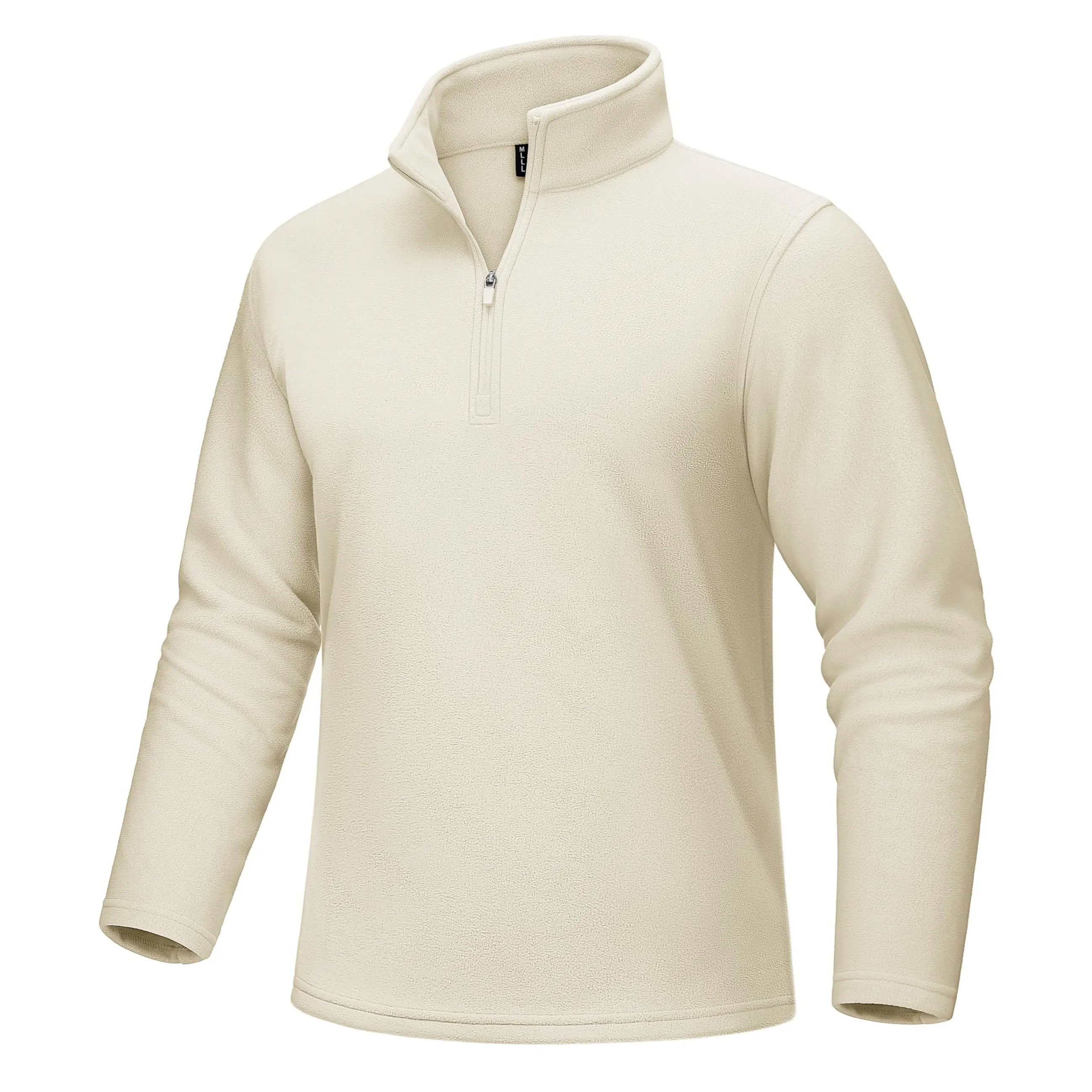 MAGCOMSEN Men's Quarter-Zip Collared Neck Long Sleeve 100% Polyester Fleece Sweatshirt - Pull-On Thermo Layer, Stylish Mensfashion Top, Fit for Jeans, Slacks, Check Size Chart