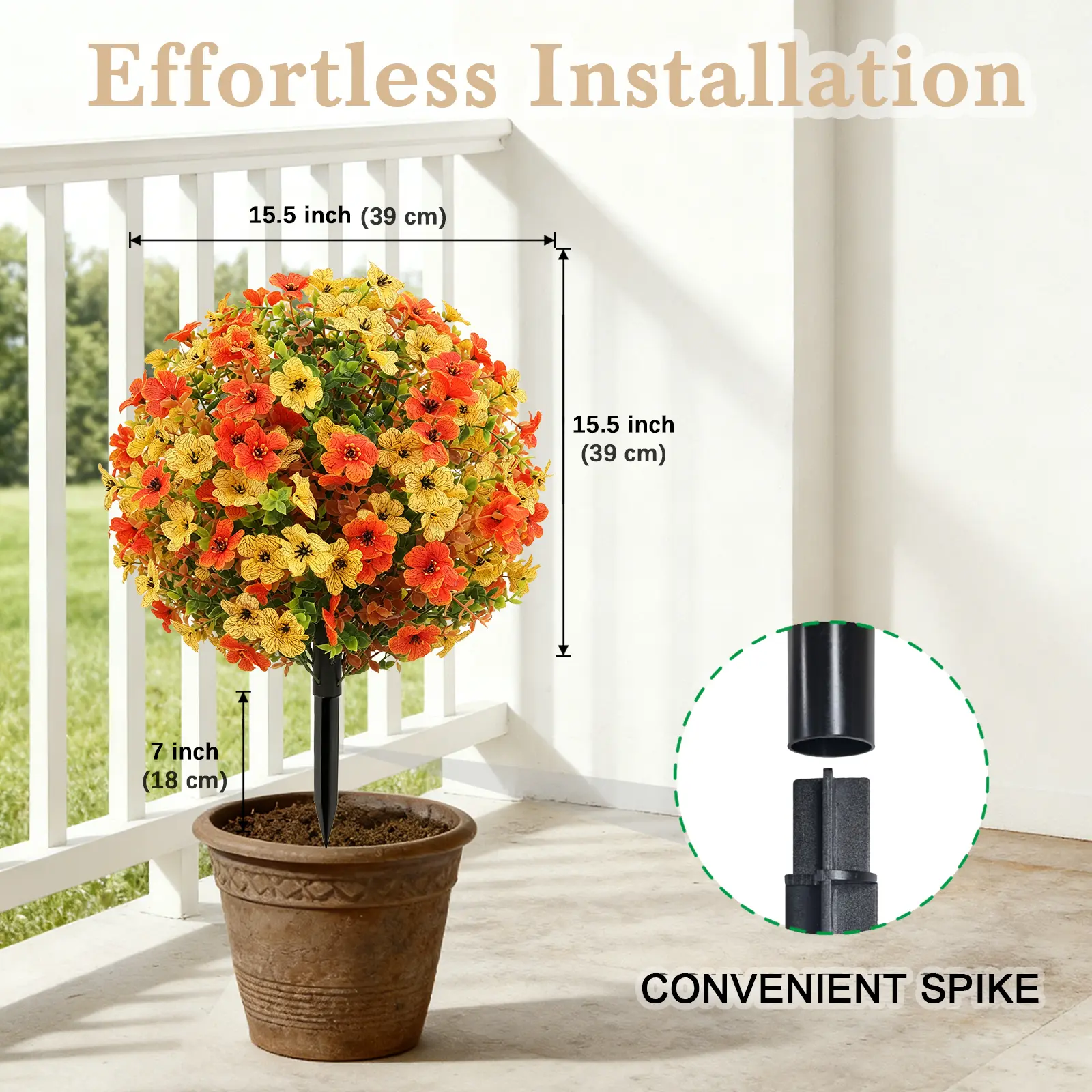 1pc Faux Nasturtium Flowers, Decorative Artificial Floral Greenery for Outdoor Decor, Botanical Aesthetic Garden Porch Planter Pots Window Arrangements