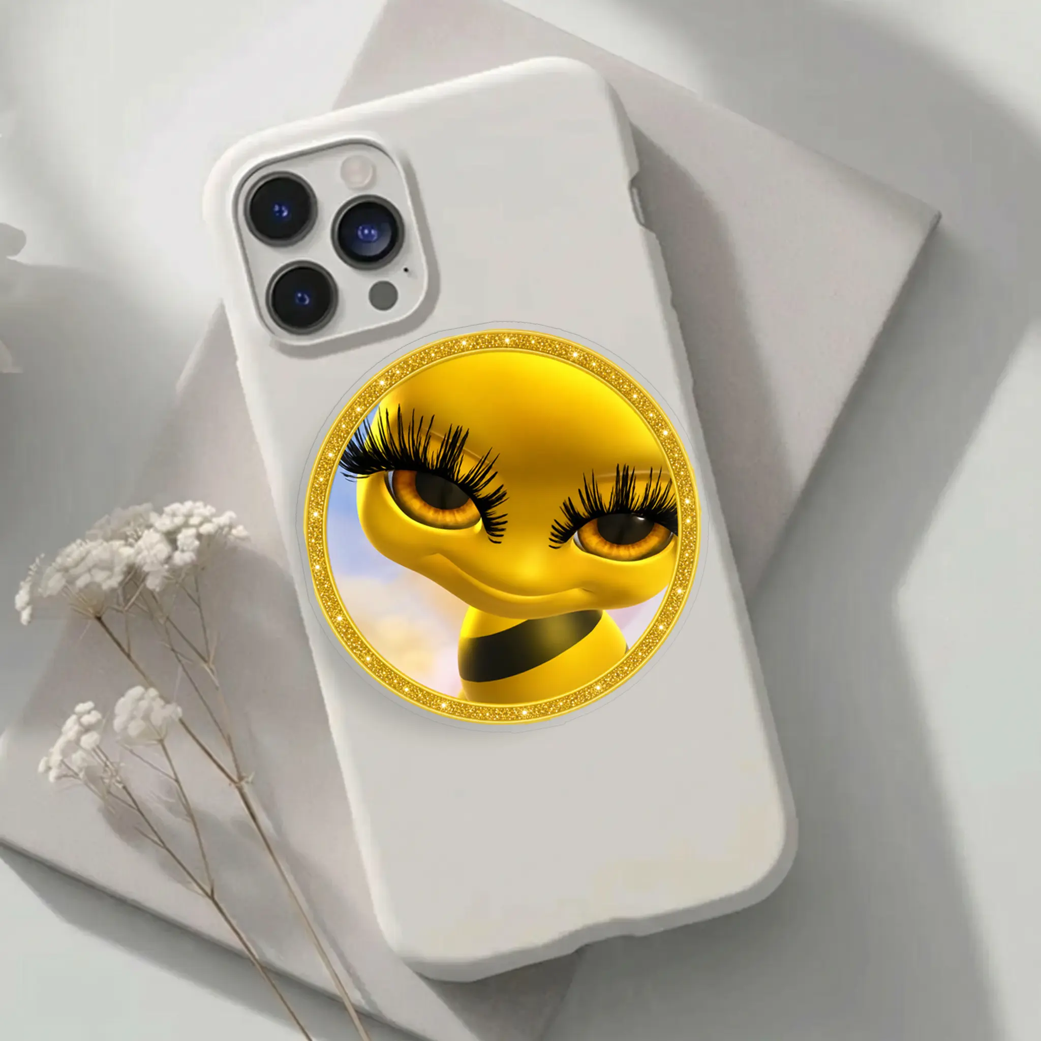 Cute Bumblebee Phone Grip, Magnetic Phone Holder, Kawaii Bee Phone Accessory