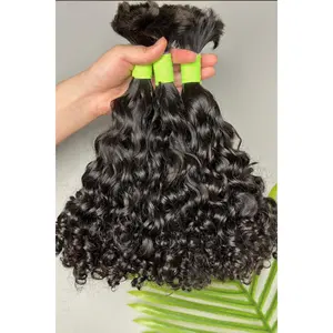 Italian Virgin Curly Bulk Hair - 100g | Unprocessed Human Hair