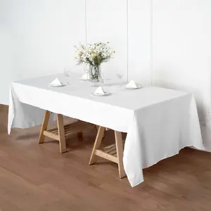 Polyester Rectangle Tablecloth 50"x120" White - Durable and Easy-to-Clean Table Cover for Banquets & Receptions