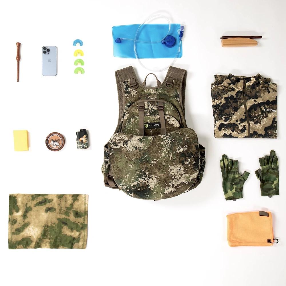 【Early Bird Mega Deal】Tidewe FlexGrid Turkey Vest | Modular Lightweight Turkey Hunting Seat Vest | Magnetic Silent Pockets for Mobile Hunters