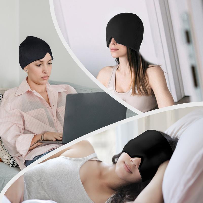 Migraine Relief Cap for Headache, Ice Pack Headache Therapy, 360° Hot/Cold Compress Head Wrap for Tension Stress Relief, Odorless Head Wrap Relief Tension, Puffy Eyes, and Stress Migraine Relief Cap for Headache, Ice Pack Headache Therapy, 360° Hot/Cold Compress Head Wrap for Tension Stress Relief, Odorless Head Wrap Relief Tension, Puffy Eyes, and Stress