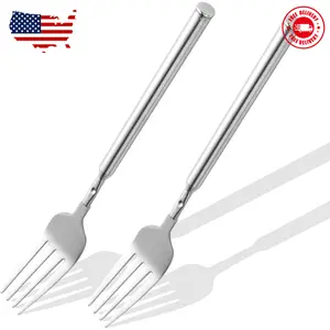 【2 PCS】Extendable Fork for Jokes, Expandable Forks
