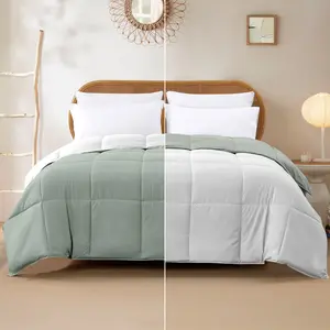 Modern Threads Reversible Down Alternative Comforter White & Grey King