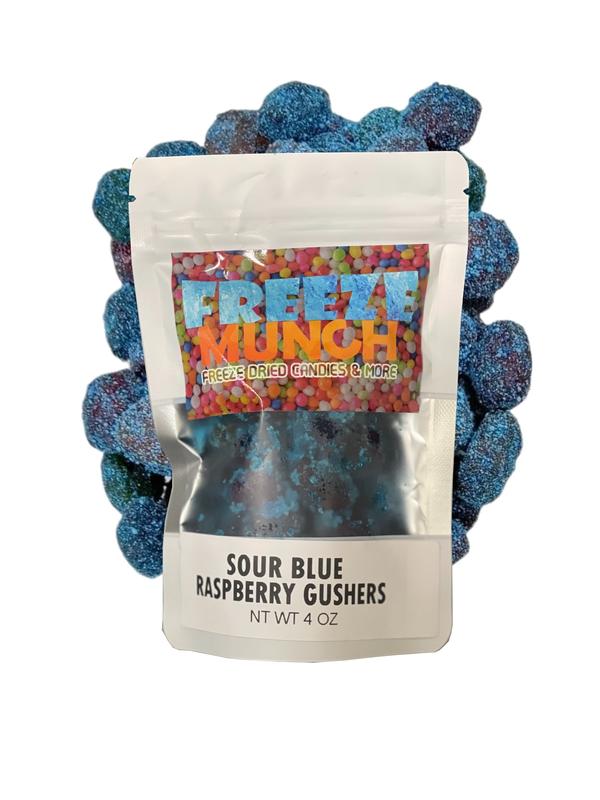 Sour Blue Razz Viral Gushers Gummy Sweet & Sour Blue Raspberry Flavor Tangy Candy Bonbon Snack Dulce