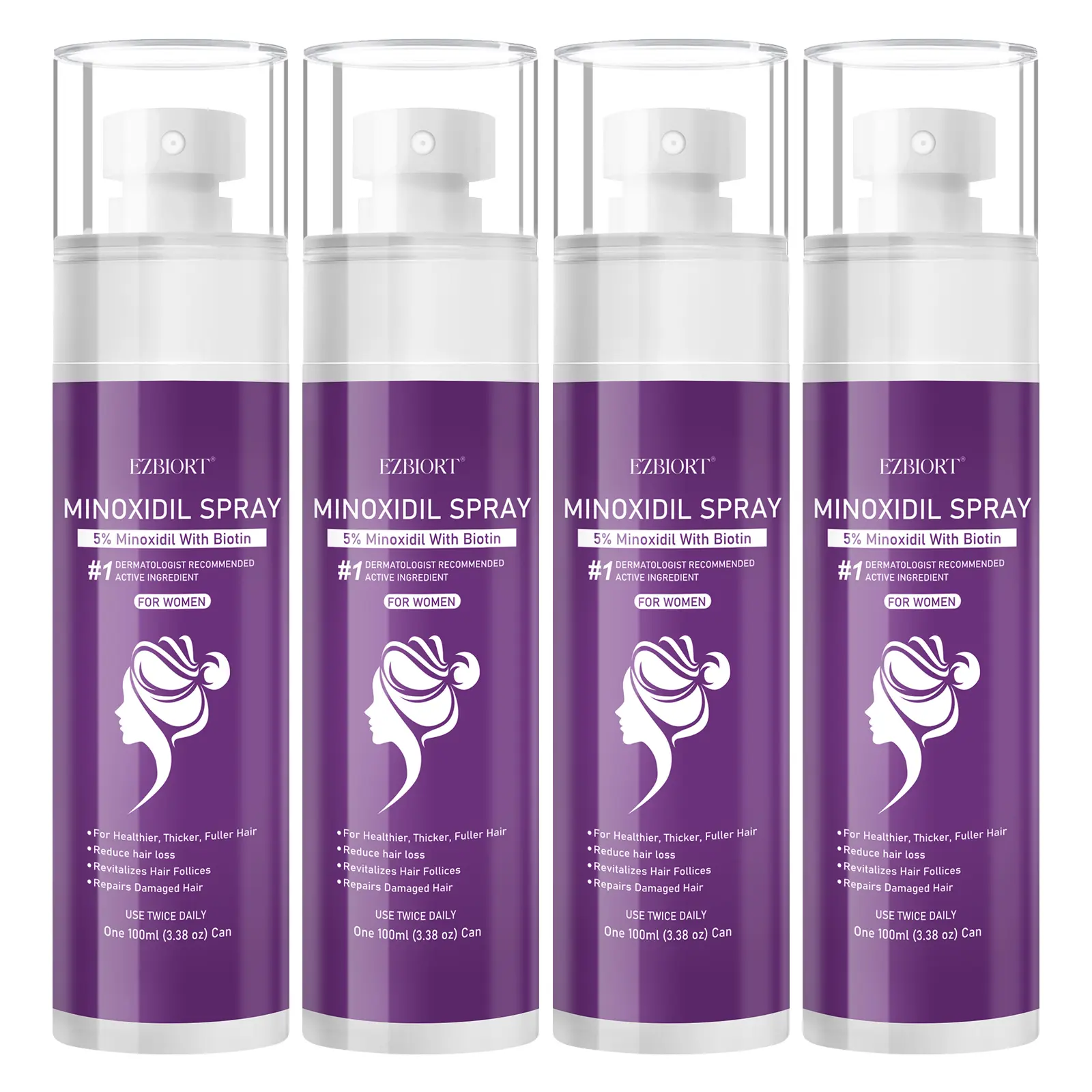 Hair Regrowth Treatment for women 5% Minoxidil Topical Solution 3 Month Supply Unscented,Thickening & Strengthening Hair Loss Serum, Nourishing Scalp Care,