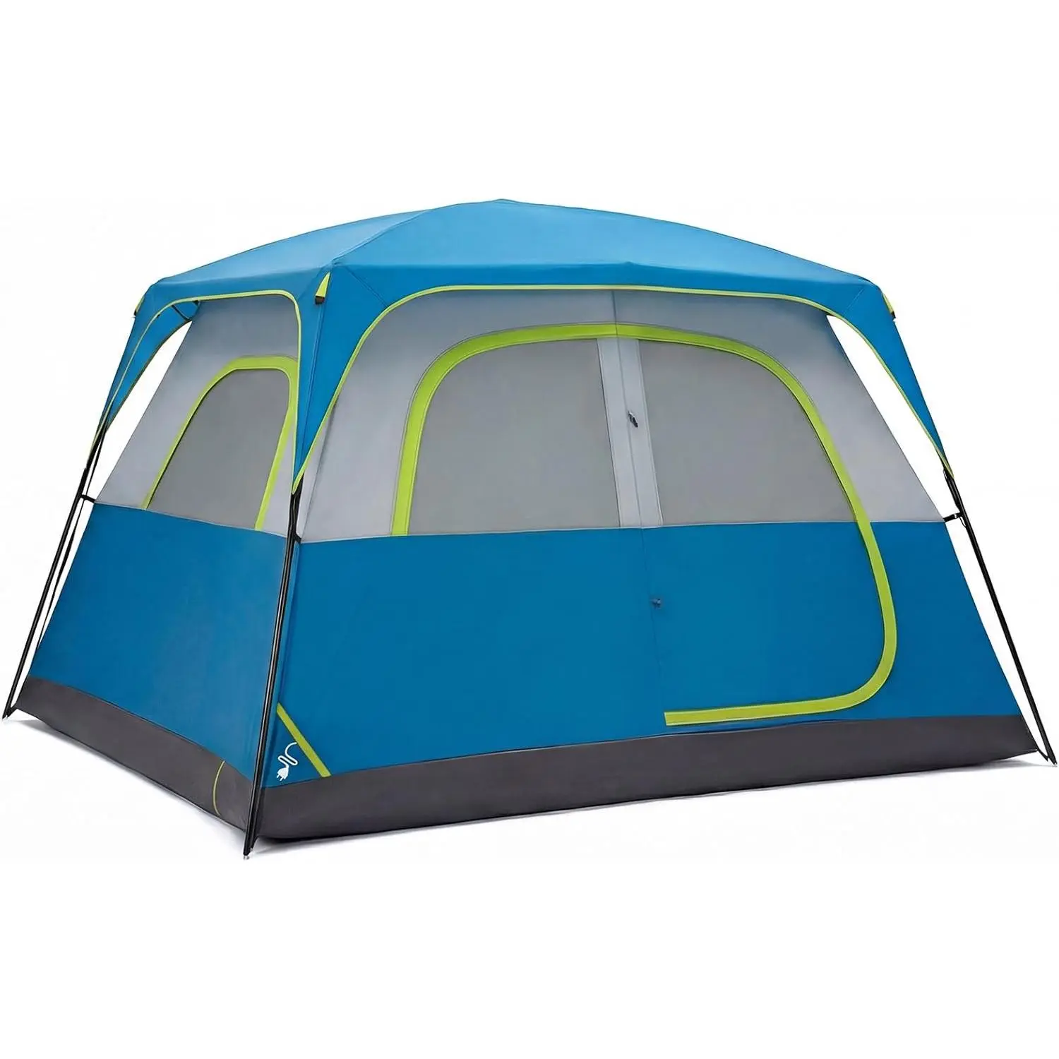 Camping Tent 2/4/6 Person, Waterproof Windproof Dome Tent with Rainfly and Multi-Directional Ventilation, With Rainfly And 4 Windows, Easy Setup Family Cabin Tent For Car Camping And Outdoor Adventure