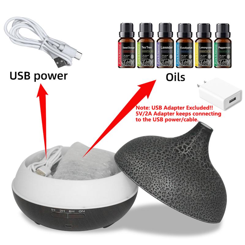 Air Humidifier and Essential Oil Diffuser Combo,  Ultrasonic Cool Mist Humidifier for Large Room Bedroom, Remote Control, Ultra Quiet, Auto Shut-Off