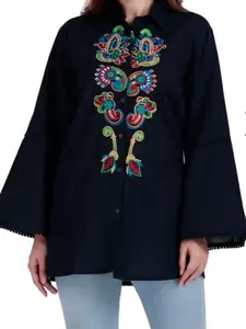 Midnight Folk Embroidered Shirt