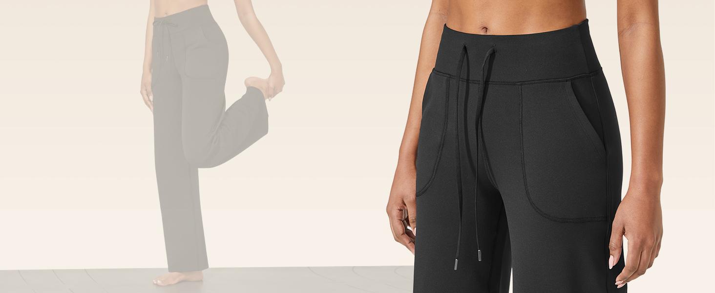 G4Free Loose Fleece Lined High-Waist Drawstring Casual Pants Wide Leg Thick Womenswear Bottom