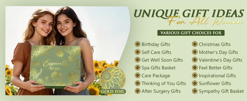 Mayicivo Sending Sunshine Gift Basket for Women, Thoughtful Birthday, Mother's Day, or Get Well Soon Care Package with Inspirational Blanket