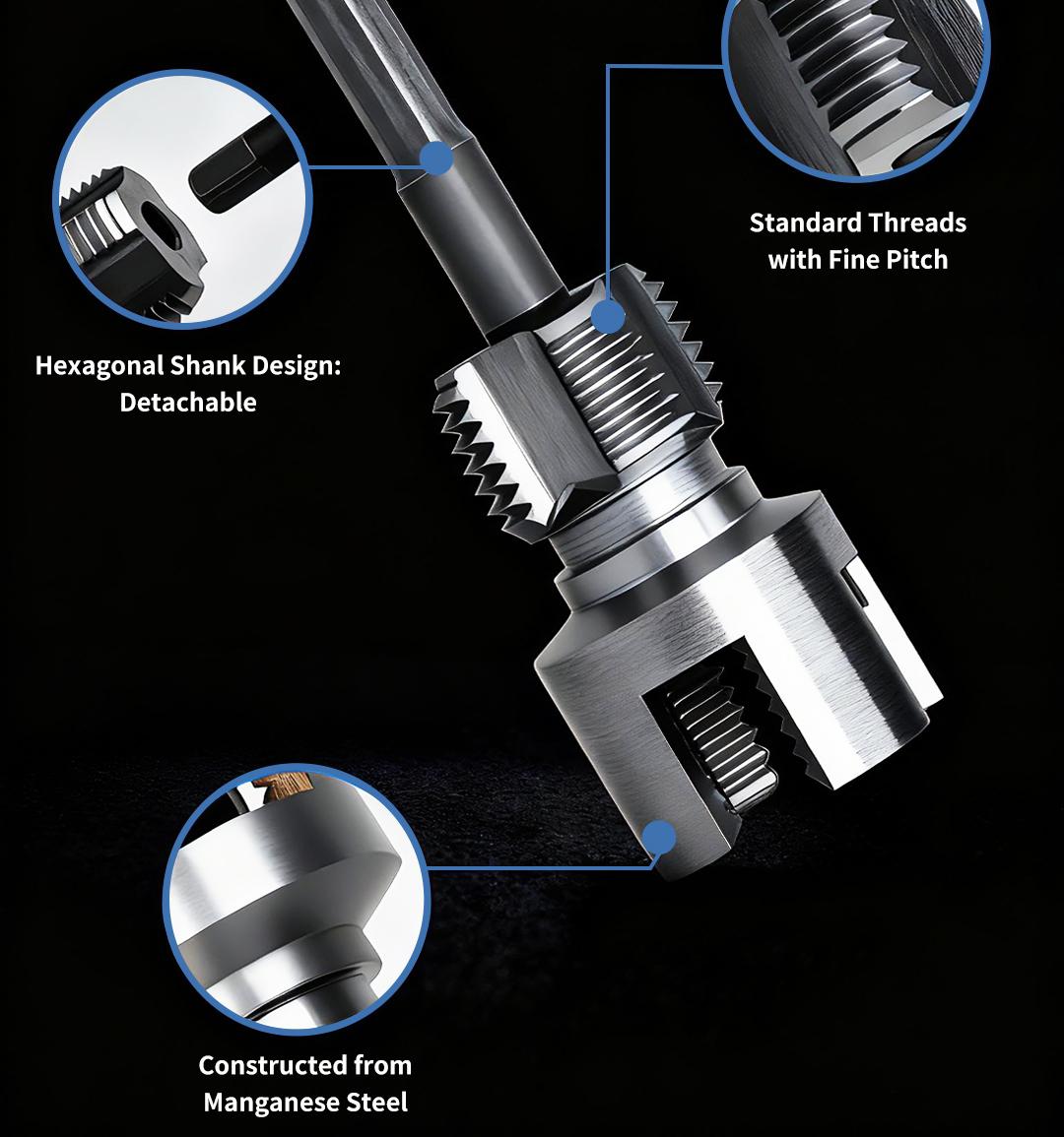 SOPAMI Pipe Tapping and Threading Tool | Dual-Specification Compatible, Wear-Resistant and Durable, Maximizing Efficiency in Pipe Installation and Repair! SOPAMI Pipe Tapping and Threading Tool | Dual-Specification Compatible, Wear-Resistant and Durable, Maximizing Efficiency in Pipe Installation and Repair!