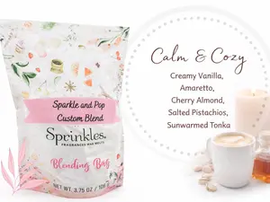 Pink Zebra Wax Melts Custom Blend- Calm and Cozy- 3.75 Oz Bag