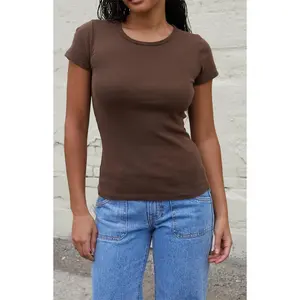 John Galt Women's Brown Hailie Short Sleeve Top