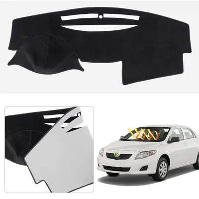 Dash Cover Mat For Toyota Camry 2007-2011 - Black Felt, Non-Slip, Waterproof Dashboard Pad