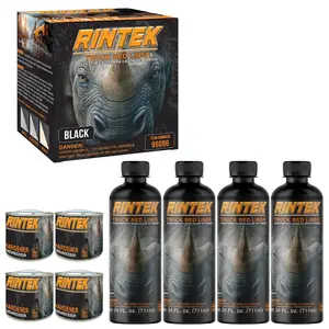 Rintek Spray-On Truck Bed Liner Kit - Black 1 Gallon - Durable 3:1 Mix & Shoot - (95096)