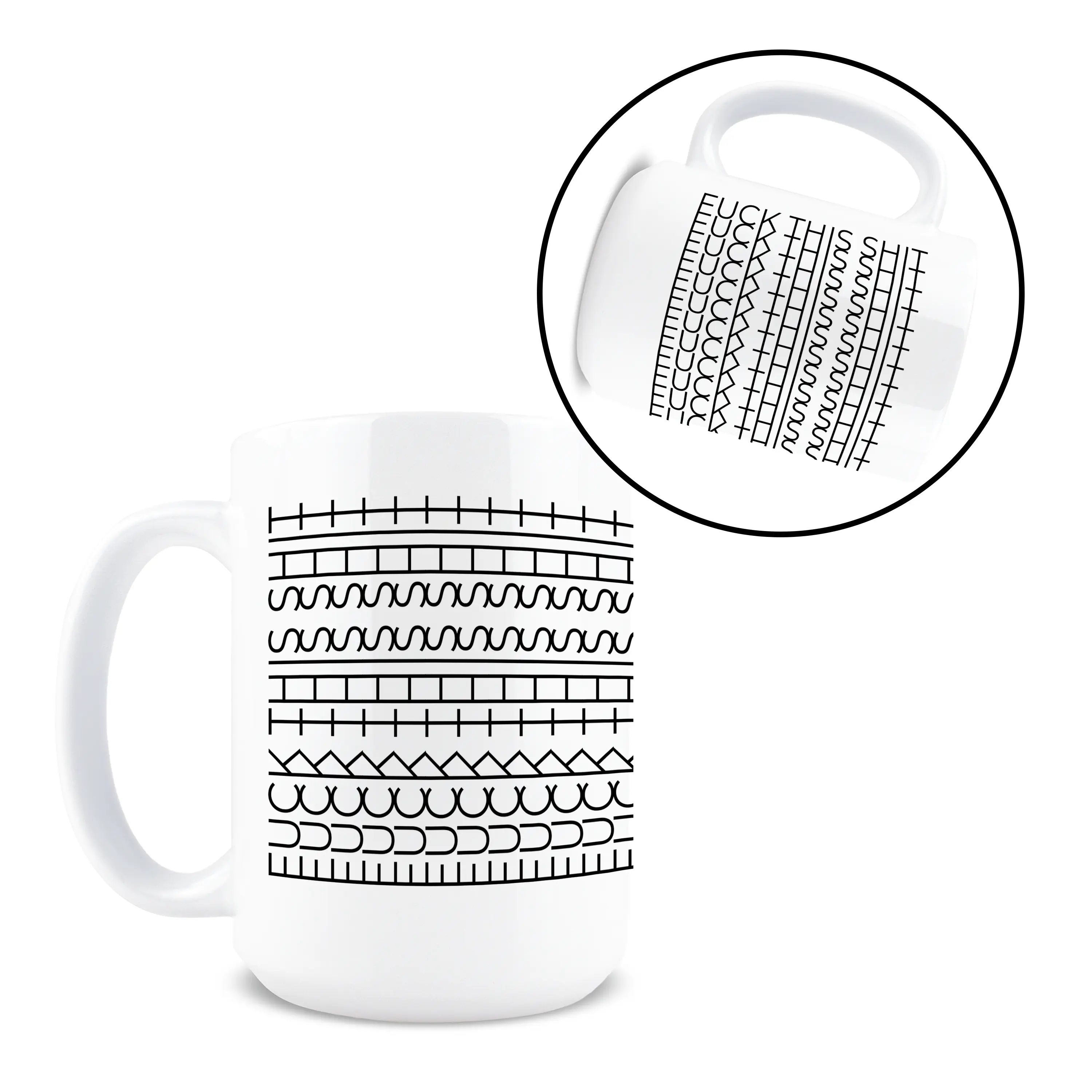 Fuck This Shit Mug, 15 Oz Ceramic Coffee Cup, Hidden Message Fuck This Shit Coffee Mug, Funny Coworker Gifts, Sarcastic Gifts for Women