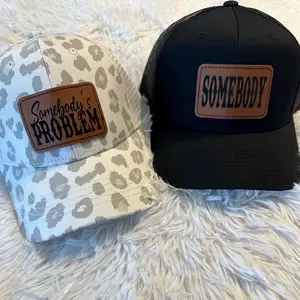 Combo Somebody’s Problem Hat, 1PC or 2PC Couples Trucker Cap, Adjustable Snapback Hat, Funny Matching Gift for Him & Her