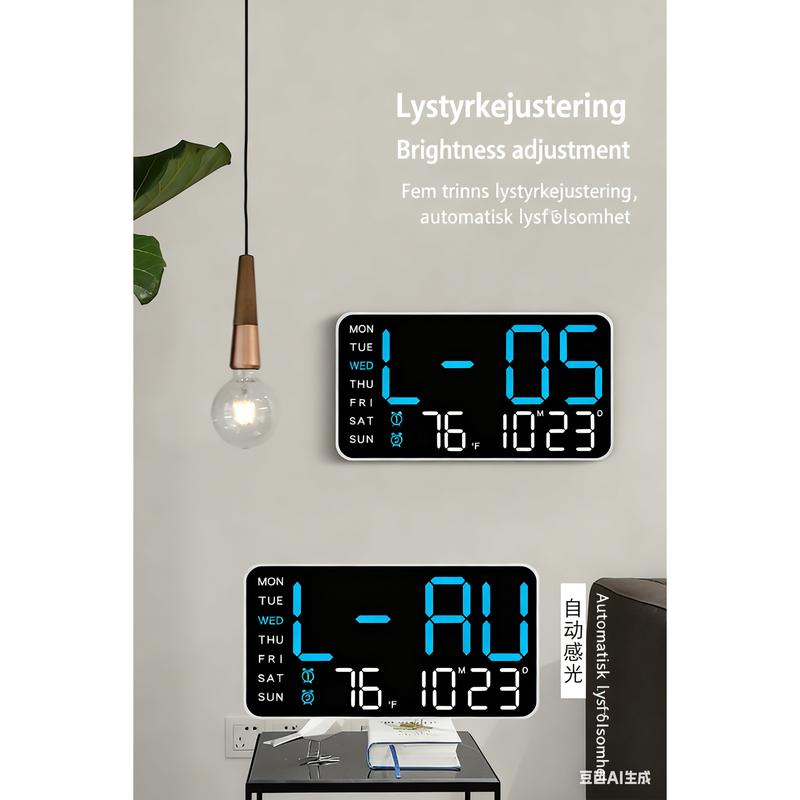 Multifunctional decorative LED digital wall clock