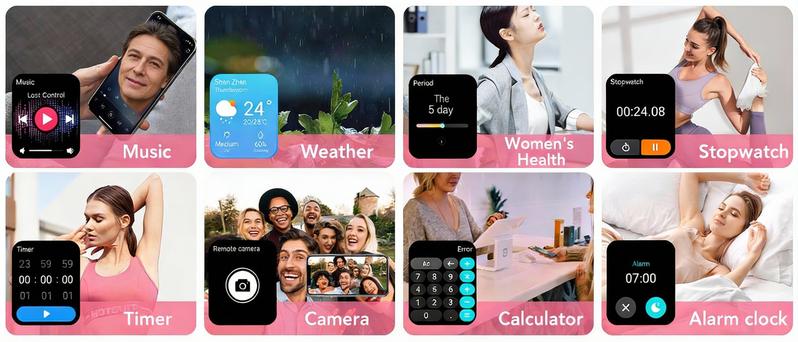 2026 New Bluetooth Multifunctional Smartwatch for Women Men, 1.85 HD Smart watch for Android/iPhone/iOS Compatible，Answer/Make Call Sport Intelligent Watch, Fitness Tracker, IP68 Waterproof Step Counter with Sleep Monitor，tiktokshopcreatorpicks, Gift