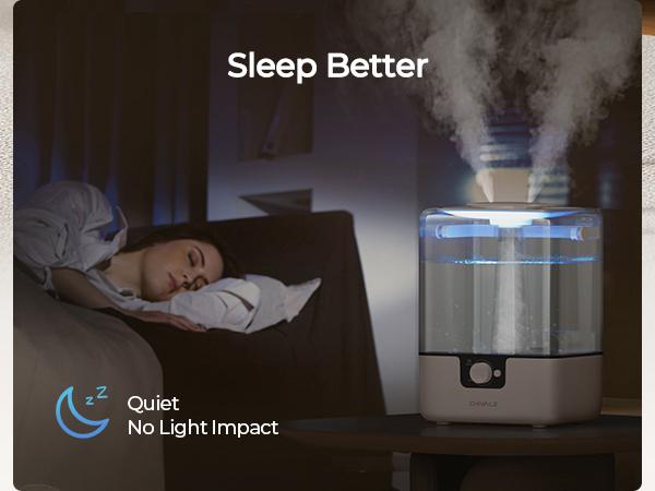 CHIVALZ 6L Top Fill Humidifiers for Bedroom, Large Room, Baby Nursery & Plants, Oil Diffuser, 360° Nozzle, Anti-dry Burn, White Diffuser for Deshumid