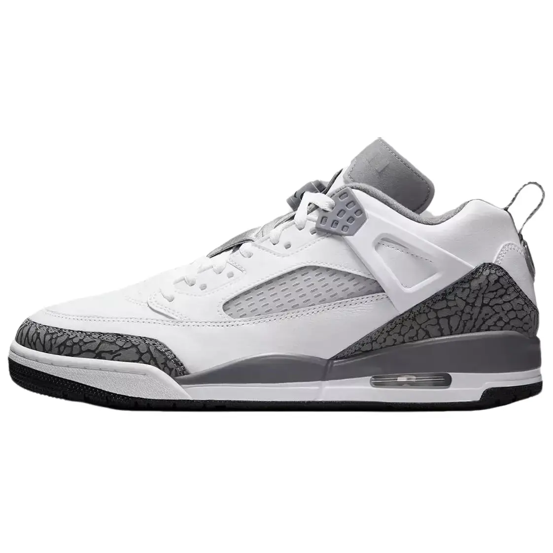 NIKE Men's Air Jordan Spizike Low 'White-Cool Grey' Athletic Trainer, Sports Shoe, Men's Sports Footwear, Sports Shoes