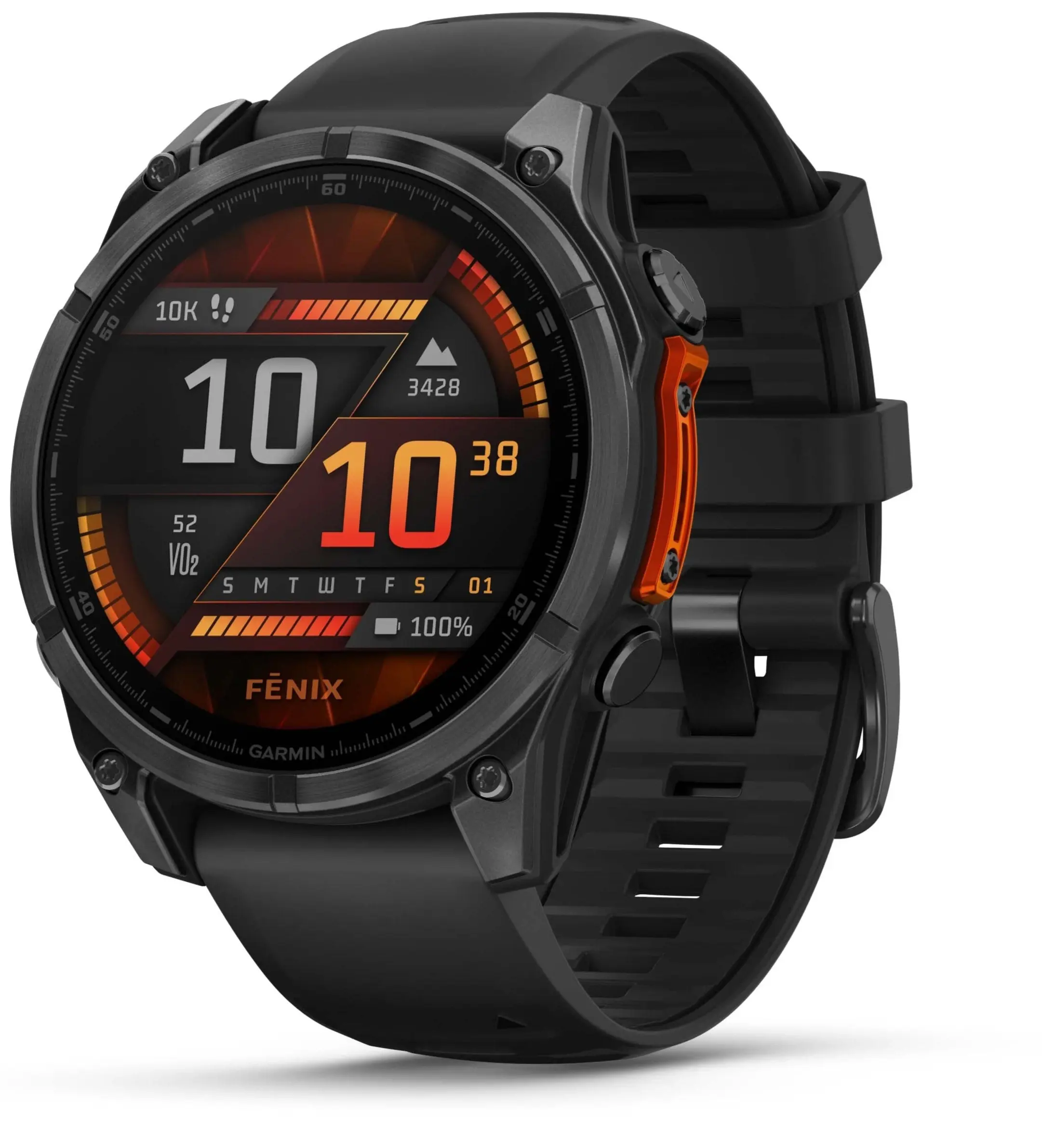Garmin Fenix 8 Multisport GPS Smart Watch - 47 mm AMOLED, Slate Gray with Black Silicone Band, Android Compatible, Water-Resistant, Smart Watches, Wearable Tech, Metal Build, Diving-Ready, Long-Lasting Batteries (010-02904-00)