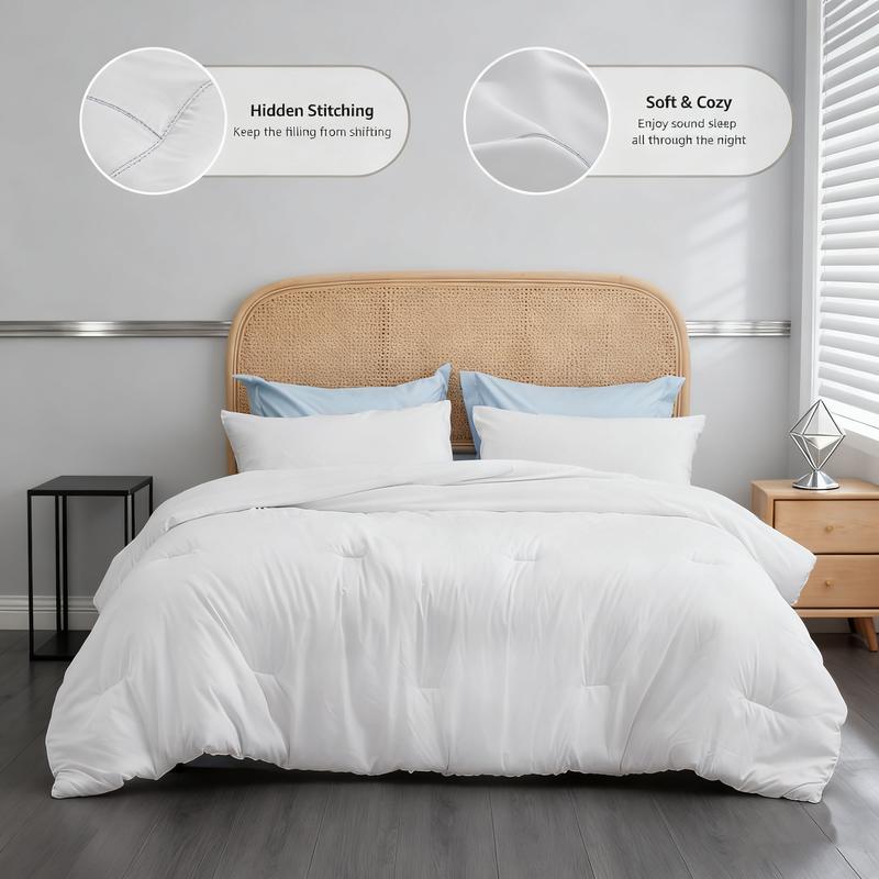 3 Pieces Soft Luxury Cationic Dyeing Bedding Comforter For All Season,Breathable Bed Set For Twin, Full, King, Queen Bed Sizes, Suitable For Bedroom, Guest Room, Dormitory, All Seasons, Machine Washable