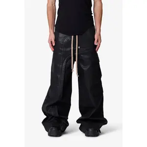 mnml Waxed Rave Seam Cargo Pants - Black