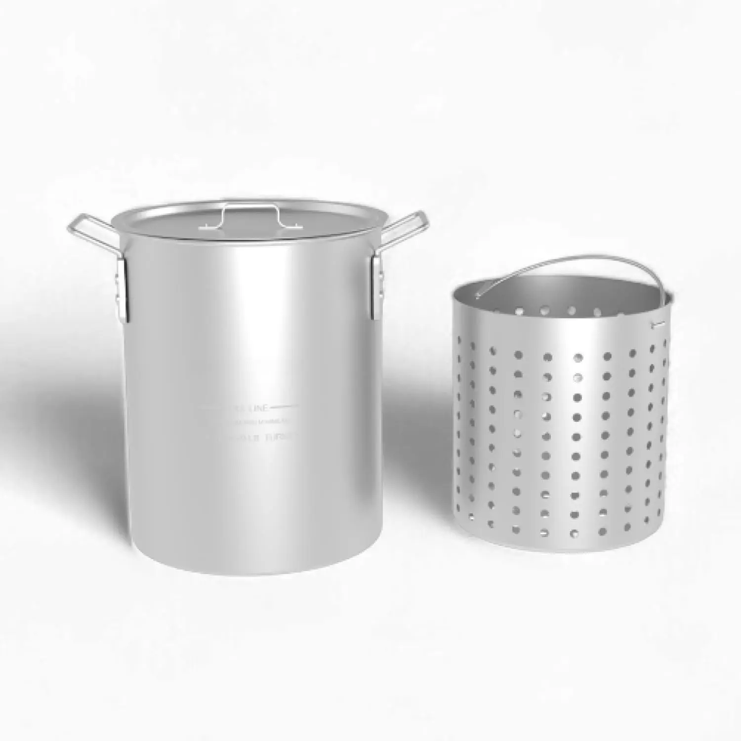 30Qt Aluminum Stock Pot with Strainer and Lid – Large Deep Fryer Pot with Basket for Boiling, Frying Turkey, Seafood, Crawfish – Food-Grade Aluminum Large Cooking Pot with Sturdy Handles