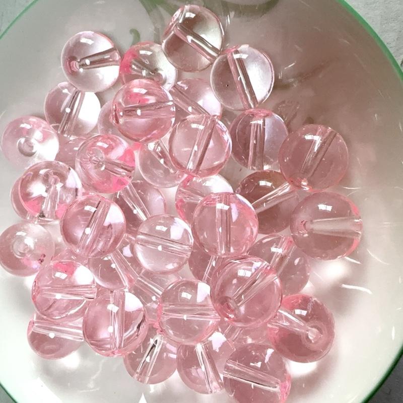 【A001 】DIY 14mm 40pcs Glass Beads Regular Crystal Beads Natural Semi-finished Versatile Bracelet Necklace Making Beads Making