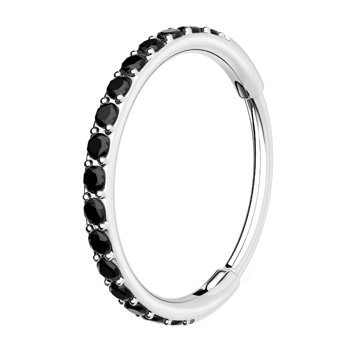 Oufer Christmas 20G AAA+ Grade CZ Hinged Nose Nostril Piercing Hoop Ring Conch Helix Lobe Tragus Rook Hoop Cartilage Ring  Inner Diameter 5mm 6mm 7mm 8mm 9mm 10mm 11mm 12mm in Black Purple Pink Green Blue