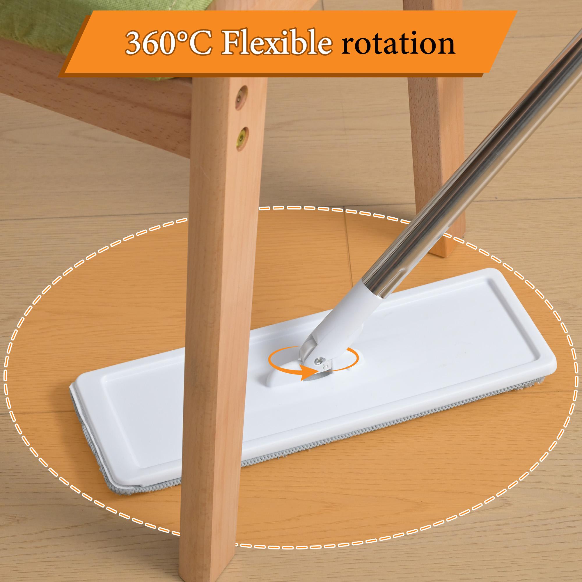 Bepatio 1pc Hand Wash Flat Mop, Easy Elution Separation, Easy Whole House Cleaning, Magic Home Cleaning 360° Spin Mop with Bucket Set, Plastic Material, No Electricity Required