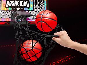 VATOS Basketball Hoop Indoor for Kids, Light up Basketball Hoops with 6 Color LED Lighting, Remote Controller, Scoreboard & 3 Balls, Over The Door Basketballs Game Toys Gifts for Kids 5-12 Boys Girls