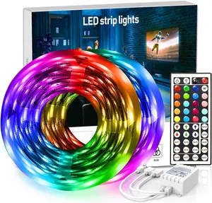 33FT/10M(2 Rolls*16.4ft) LED Lights for Bedroom, 30LEDs/3.3FT/1M RGB LED Strip Lights, Color Changing Tape Light with 44-Key Remote Control LED Strip Lights Cuttable & Dimmable Color Changing RGB Lights,for Room,TV Backlight,Kitchen,Party Decoration
