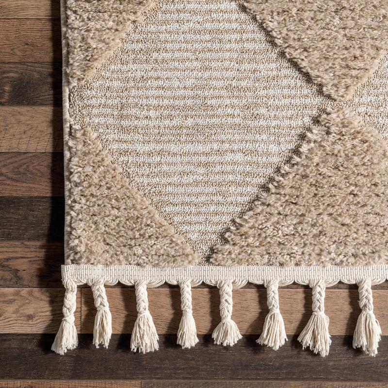 Marissa High/Low Diamond Tassel Area Rug