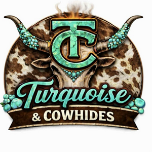 Turquoise and Cowhides