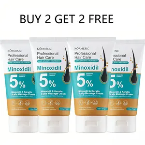 [BUY 2 GET 2 FREE]Kormesic 5% Minoxidil & Keratin Scalp Massage Cream for Hair Growth Treatment Men Women Nano Foam Essence Fast Regrowth Prevent Loss