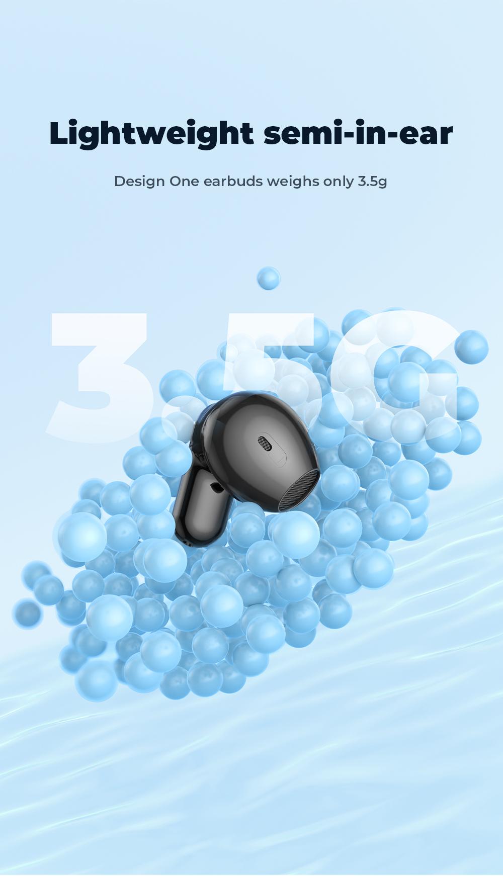 hTC NE20 Wireless Earbuds, TWS Bluetooth 6.0 Headphones, Touch Control LCD Full Color Display Screen Ear Buds, Wireless Earphones with Mic