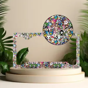 Tokidoki V2 License Plate Frame Durable Aluminum Tag for Vehicles & Decor