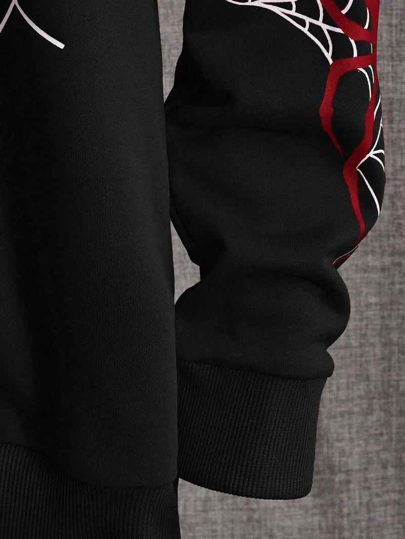 Boys' Hoodie Winter Fleece Printed Casual Outdoor Pocket Sports Pants for Kids Ages 8-16 Years Old