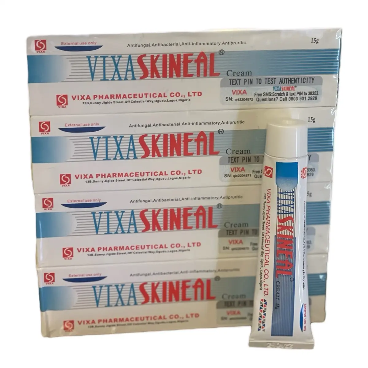 Vixal Skineal Cream 2-Pack Skincare Tool - Multi-Purpose Ointment with Antifungal, Antibacterial, Anti-Inflammatory, Antipruritic Properties for Eczema, Psoriasis Treatment, Therapy & Skincare Comfort