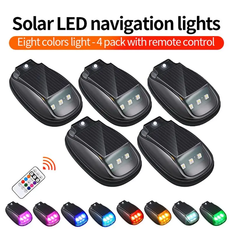 Solar Car Roof RGB Strobe Light With Remote Control Cab Signal Lamp Wireless Vibration & Constant-on Modes No Punch LED Truck Pickup Warning Lights for Camping Enhanced Night Visibility & Interior Lighting