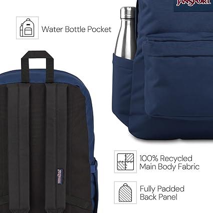 JanSport SuperBreak One Backpacks - Durable, Lightweight Bookbag with 1 Main Compartment, Front Utility Pocket with Built-in Organizer - Premium Backpack, Black